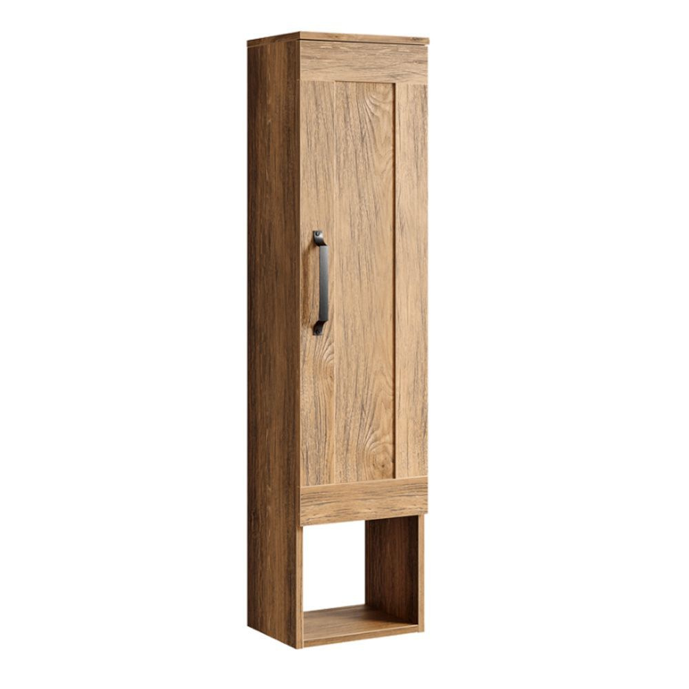 Шкаф-пенал подвесной с нишей и дверцей, 30 см, дуб балтийский, Aqwella Craft CRF0503DB  #1