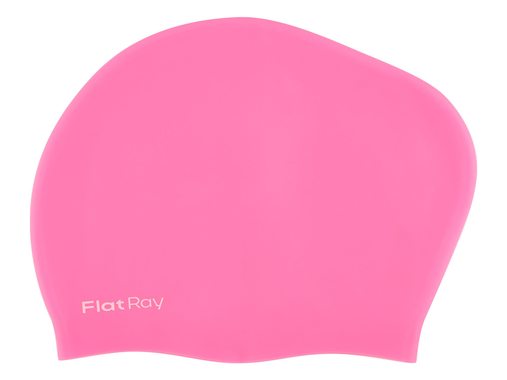 Шапочка для плавания для длинных волос Flat Ray Long Hair Silicone Swim Cap, S/M, цвет Розовый.  #1