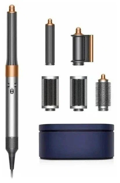 Dyson Фен-щетка для волос HS05 Airwrap Long Barrel Nickel/Copper, серый металлик, золотой  #1