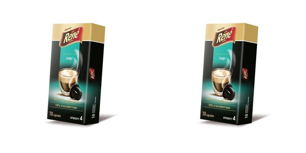 Rene Кофе Lungo стандарта Nespresso, 10 капсул, 2 уп #1