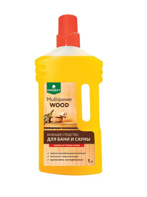 Средство для бани и сауны PROSEPT Multipower Wood, 1 литр #1