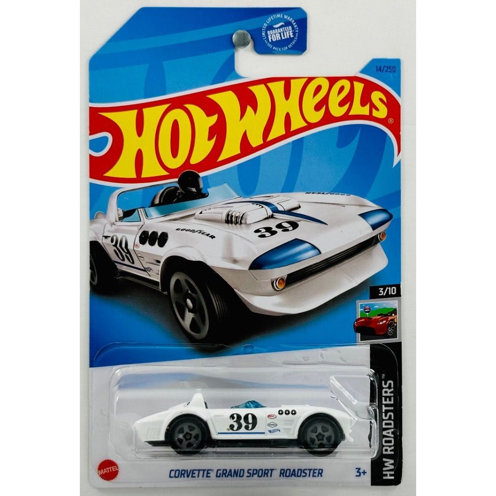 HKK09 Машинка металлическая игрушка Hot Wheels коллекционная модель CORVETTE GRAND SPORT ROADSTER белый #1