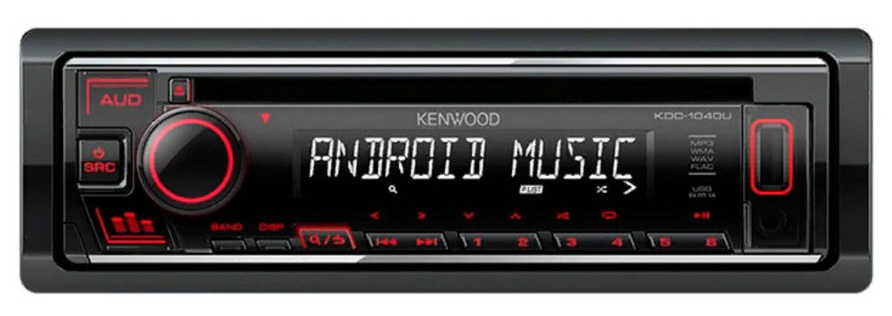 Автомагнитола CD Kenwood KDC-1040U типоразмер 1DIN максимальная мощность 4x50Вт (1869477)  #1