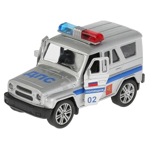 Машинка для мальчика металлическая UAZ HUNTER Полиция 11,5 см, Технопарк  #1