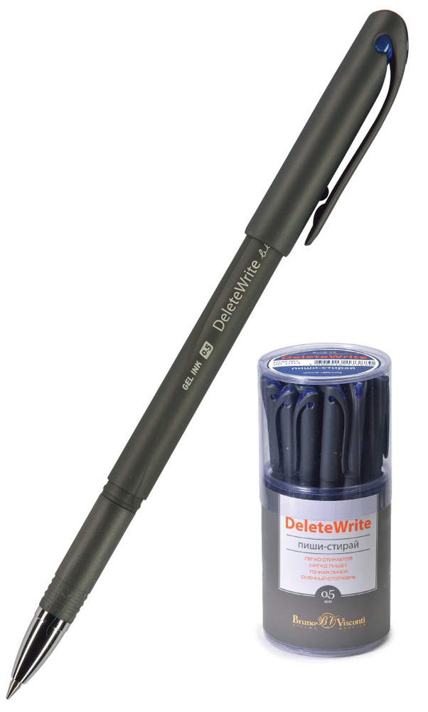 Ручка гелевая пиши-стирай Bruno Visconti DeleteWrite, синяя, толщина линии 0.5 мм  #1