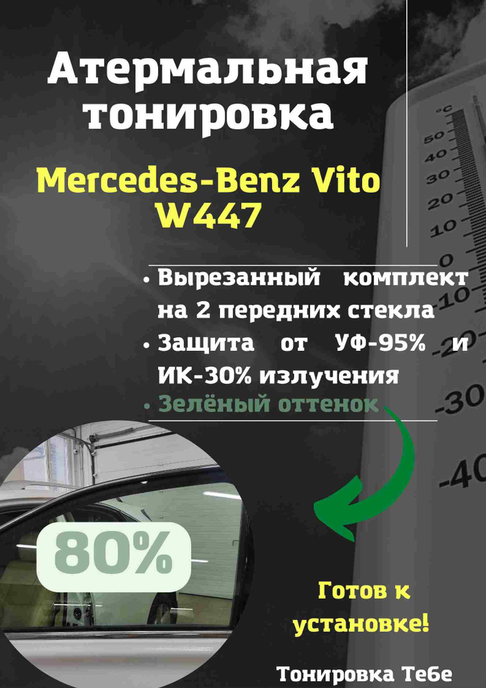 Пленка тонировочная, 100х60 см, светопропускаемость 80% #1