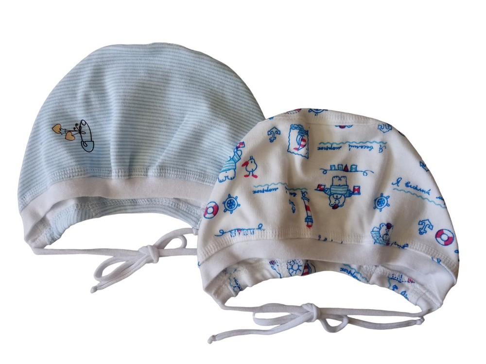 Комплект шапочек для новорожденных БАСТЕТ Новорожденка и малыши, 2 шт  #1