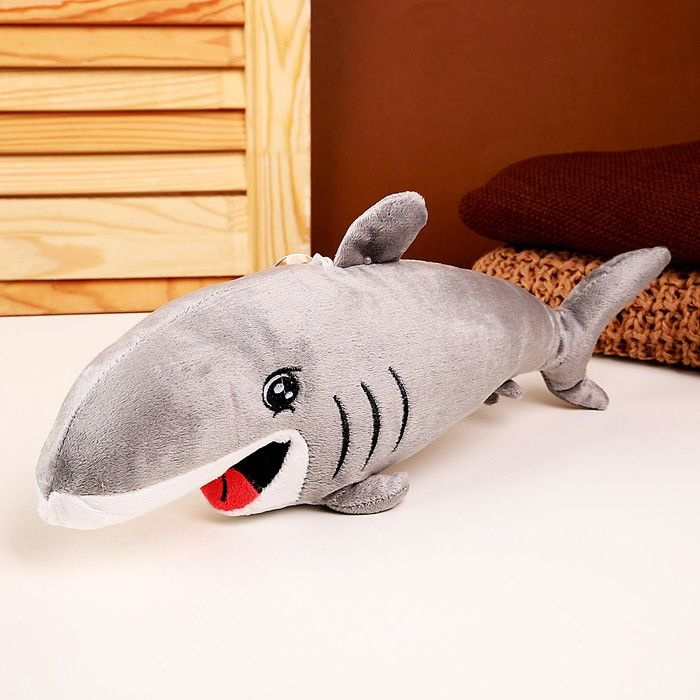 Мягкая игрушка "Акула", 39 см, цвет серый #1