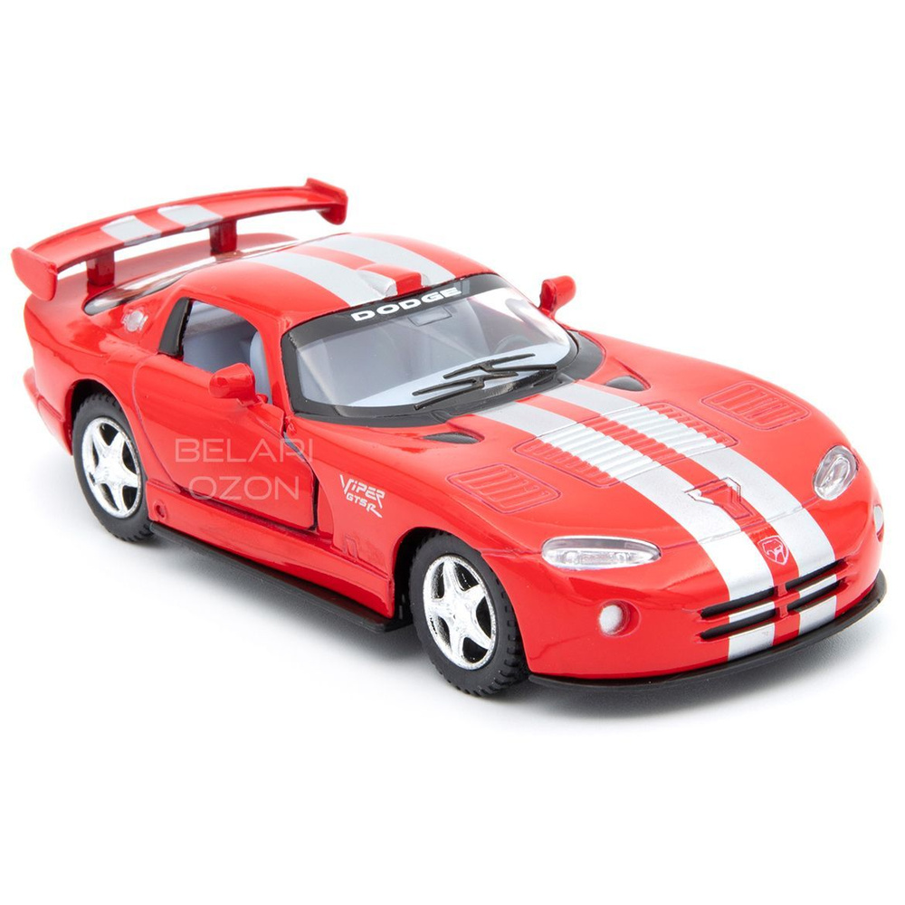 Машинка металлическая Kinsmart 1:36 Dodge Viper (Додж Вайпер) KT5039D инерционная, двери открываются #1