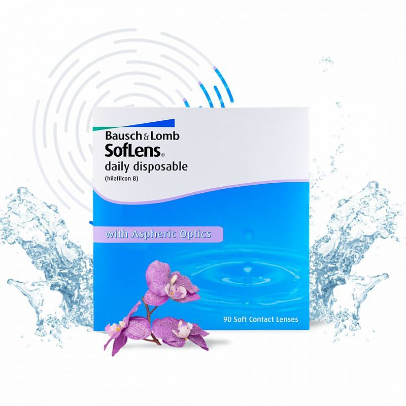 Контактные линзы Bausch + Lomb Soflens Daily Disposable (90) Однодневные, -9.00 / 14.20 / 8.6, 90 шт. #1