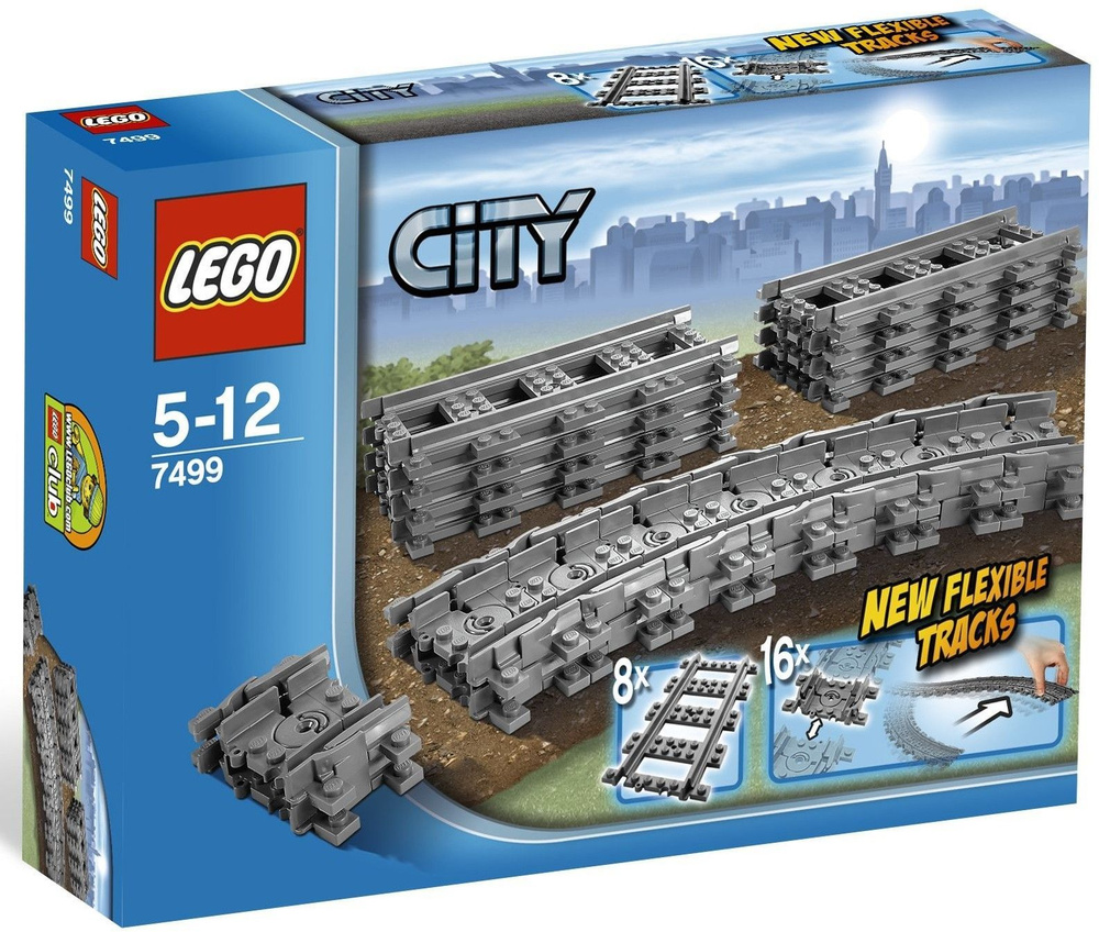 Конструктор LEGO City 7499 Гибкие и прямые рельсы #1