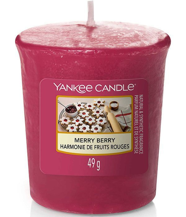 Yankee Candle Свеча ароматическая "Австрийское печенье с джемом", 6 см х 6 см, 1 шт  #1