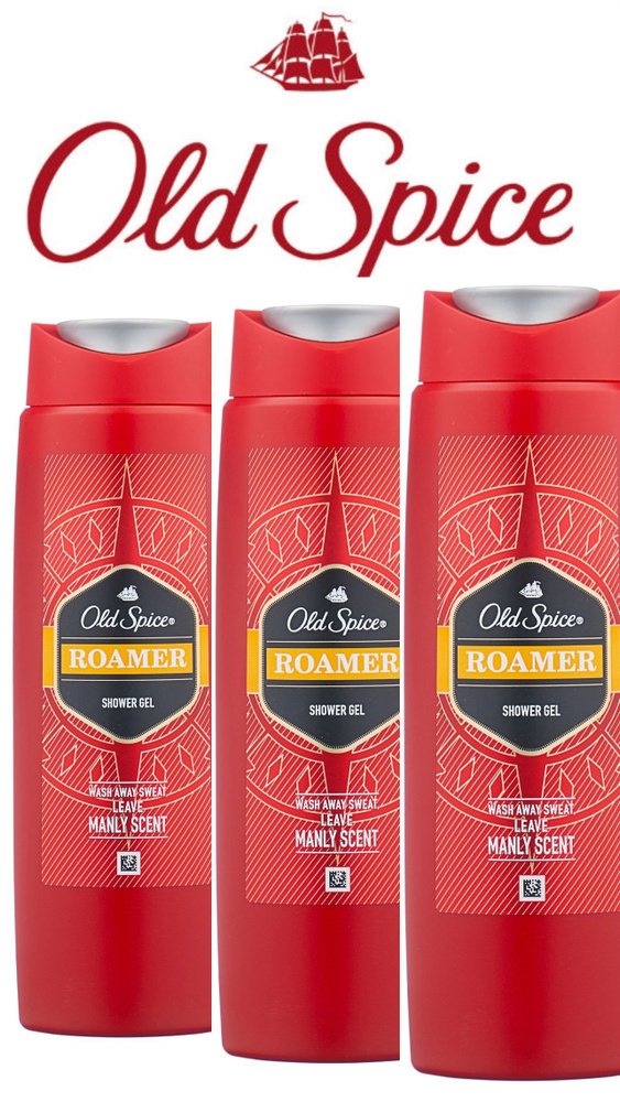 Old Spice Roamer Гель для душа и шампунь 2 в 1 мужской, 3 шт по 400 мл  #1