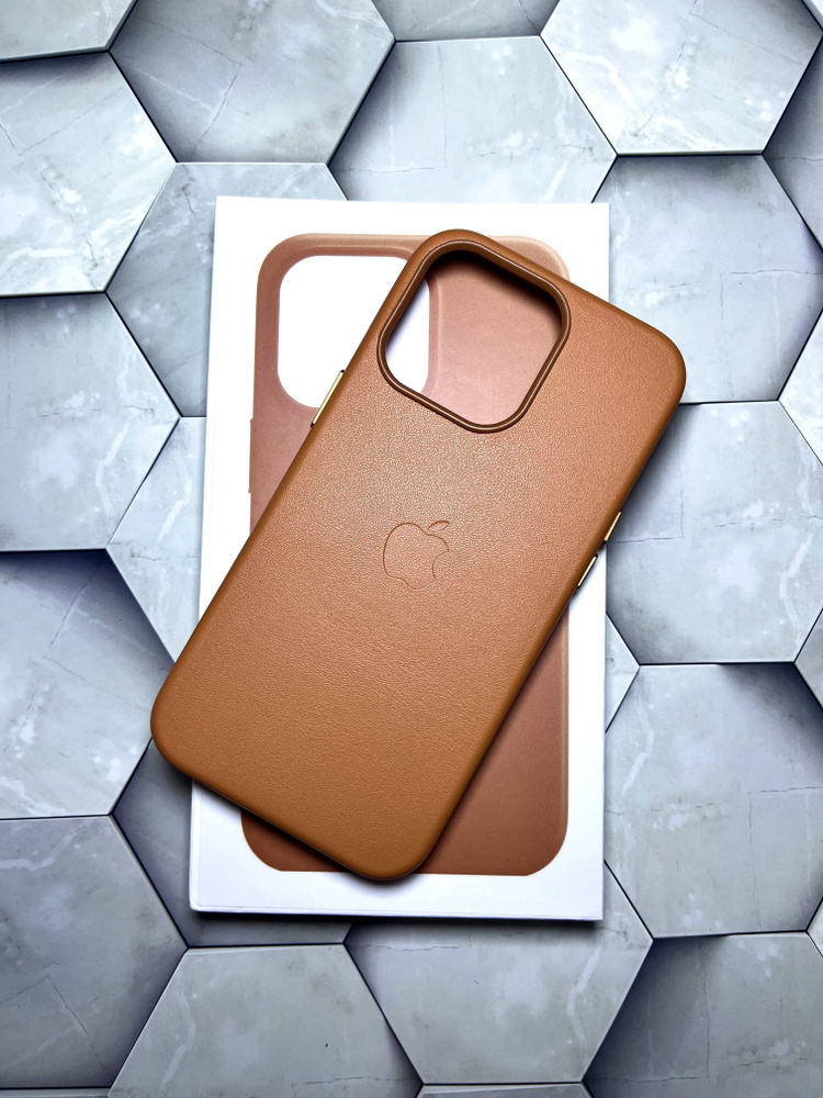 Чехол-накладка Apple Leather Case c MagSafe и анимацией для Apple iPhone 14 Pro  #1
