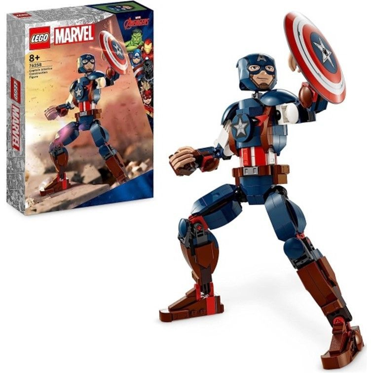 76258 Конструктор LEGO Super Heroes Captain America figurine Сборная фигурка Капитана Америки 310 деталей #1