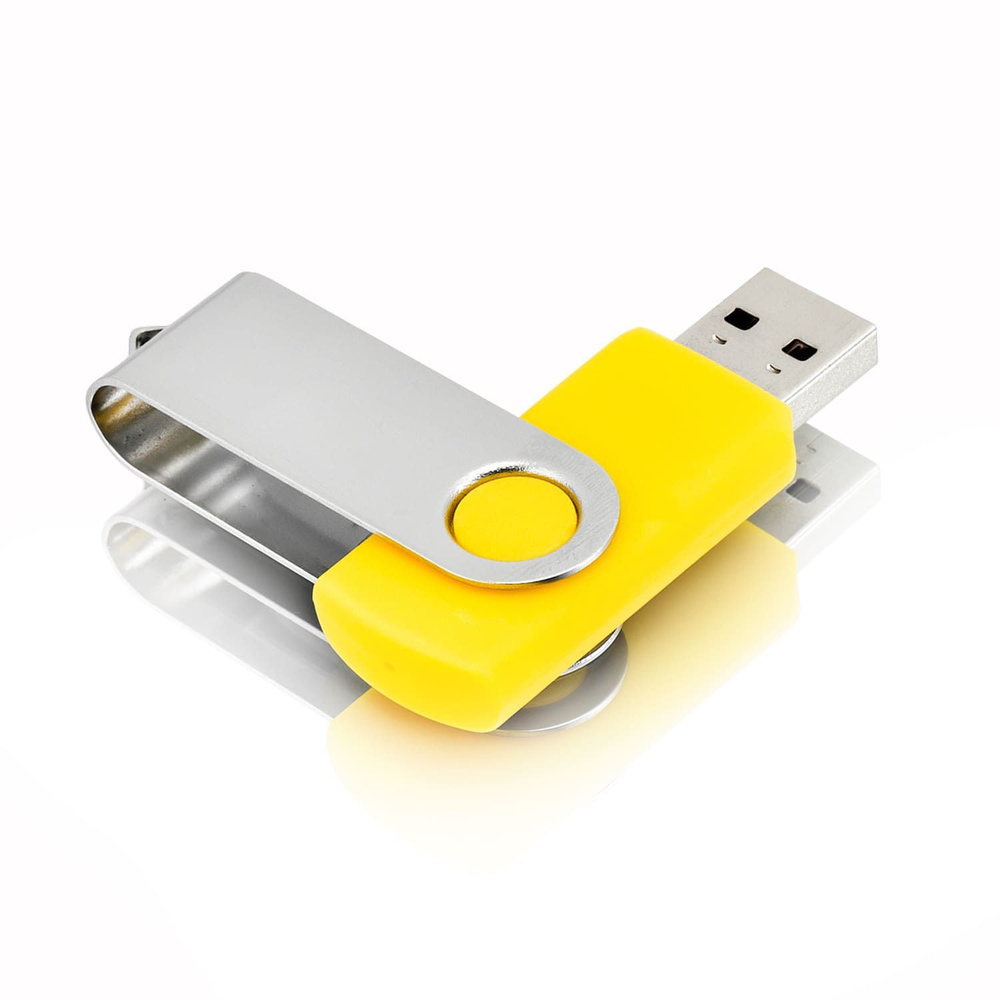 USB флешка, USB flash-накопитель, Флешка Twist, 16 Гб, желтая, арт. F01 USB 2.0  #1