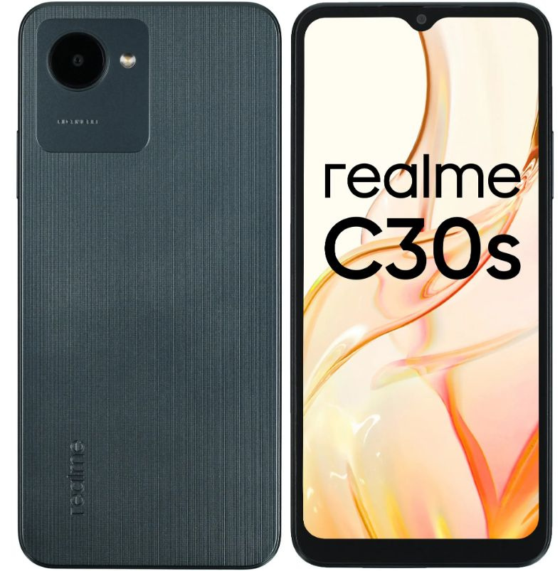 realme Смартфон 6,5" C30S 32 ГБ (6053072) черный 2/32 ГБ, черный #1