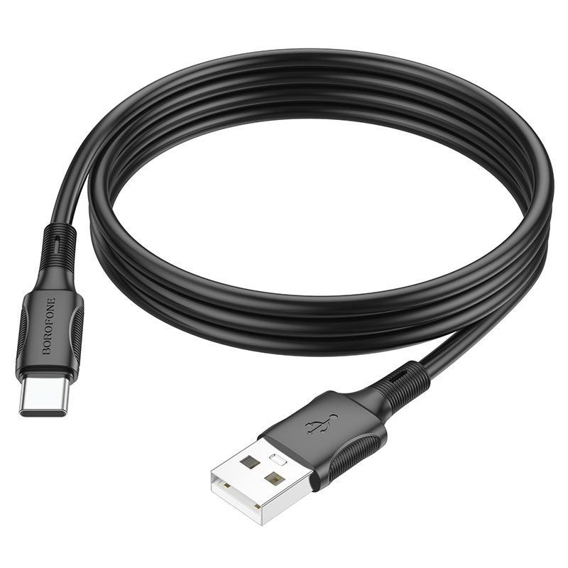 BOROFONE Кабель питания USB 2.0 Type-A/USB Type-C, 1 м, черный #1