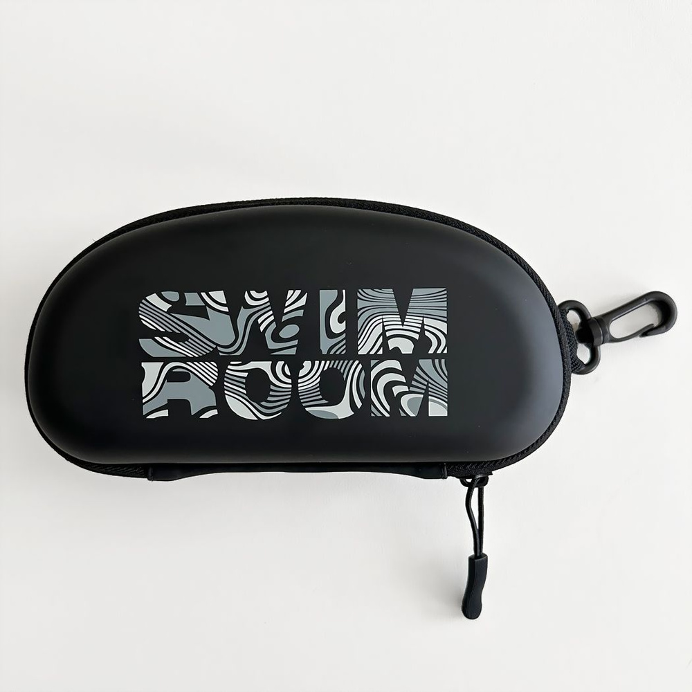 Чехол / футляр для плавательных очков и шапочки SwimRoom "Swim Case 2.0", черный зебра  #1