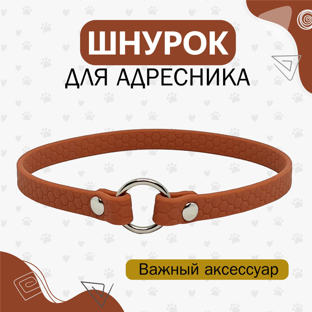 Ошейник для адресника DOGLEA Абрикосовый Бренди (Соты) #1