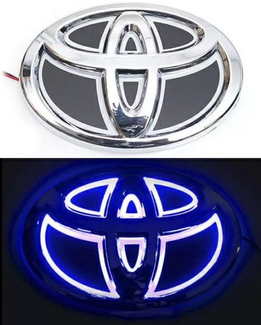 Шильдик эмблема тойота светящаяся 5D 12V для автомобилей Toyota  #1