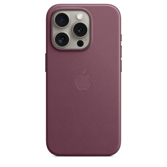 Тканевый чехол MagSafe для iPhone 15 Pro, FineWoven Case with MagSafe / бордовый (Mulberry)  #1