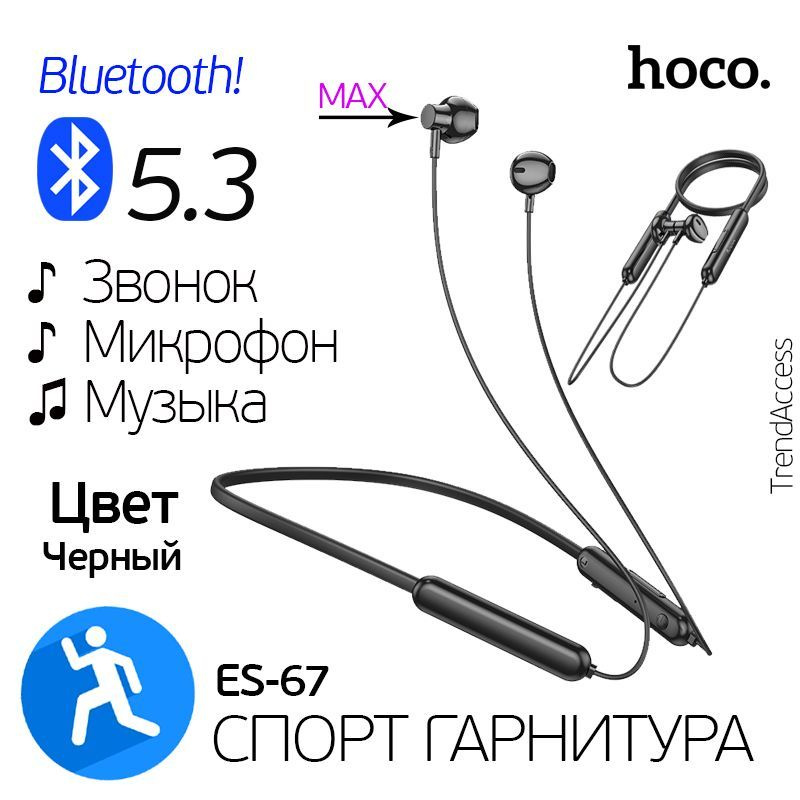 hoco Наушники беспроводные с микрофоном Apple AirPods Max, USB Type-C, черный  #1