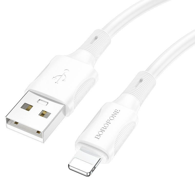 borofone Кабель питания USB 2.0 Type-A/Apple Lightning, 1 м, белый #1