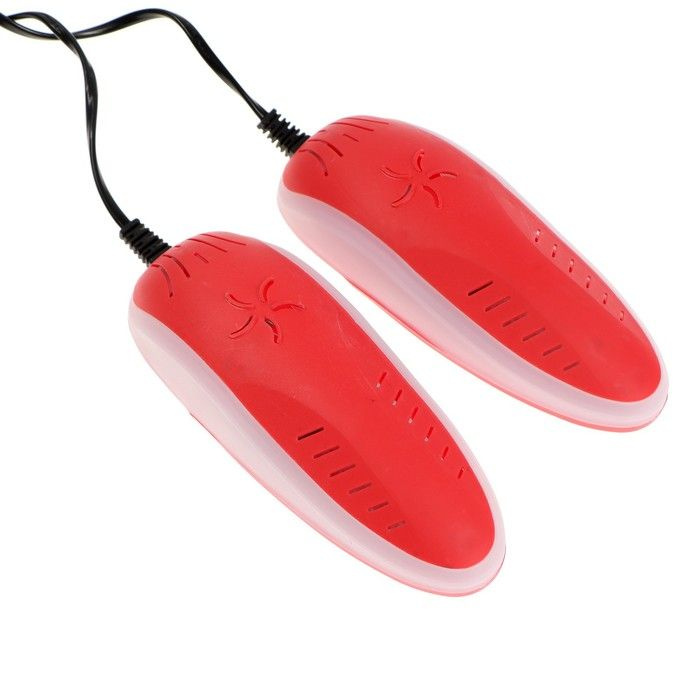 Сушилка для обуви Sakura SA-8159R, 75 С, пластик, подсветка, красный  #1