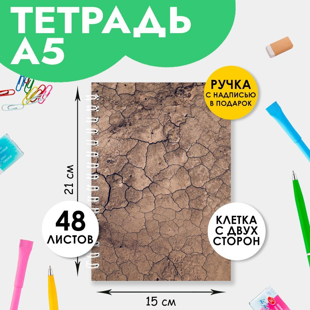 Тетрадь А5 в клетку для записей на пружине 48 листов общая - купить с ...