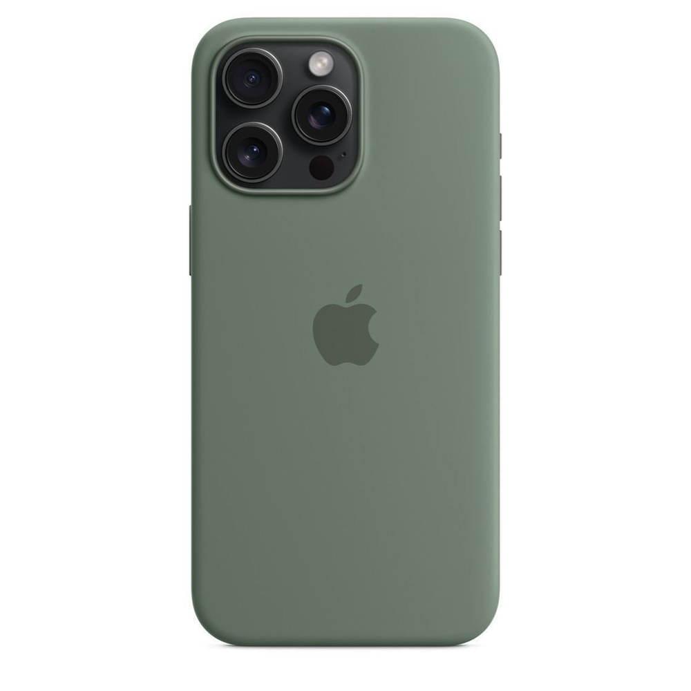 Противоударный, силиконовый чехол Silicone Case MagSafe для iPhone 15 6.1, Cypress  #1