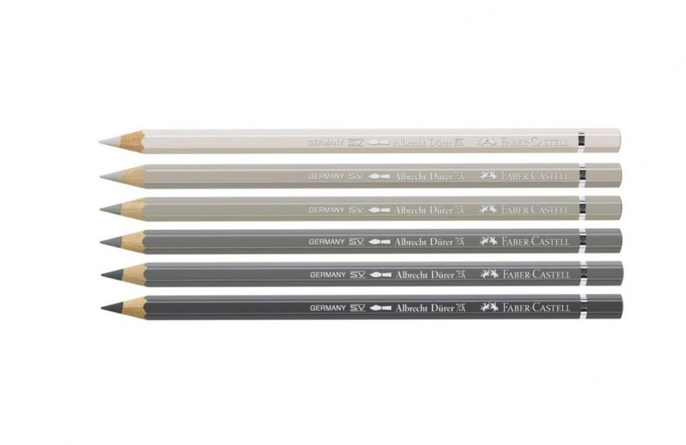 Набор акварельных карандашей Faber-Castell "Durer" тёплые серые, 6шт  #1