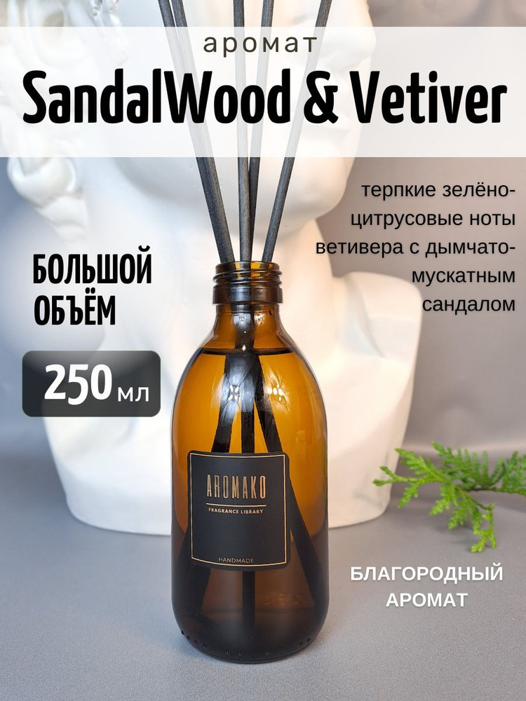 Ароматизатор для дома, диффузор ароматический AromaKo "SandalWood & Vetiver" 250 мл  #1