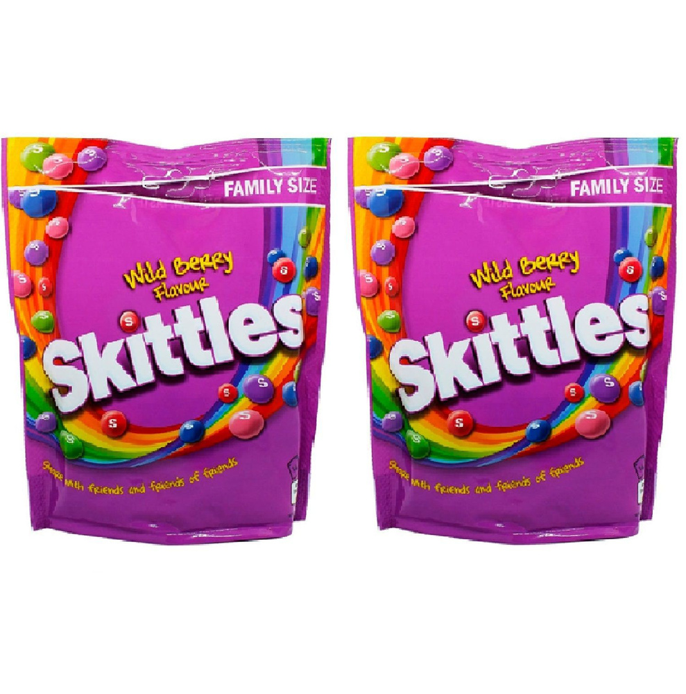 Жевательные конфеты Skittles Wild Berry 2 уп по 152гр #1