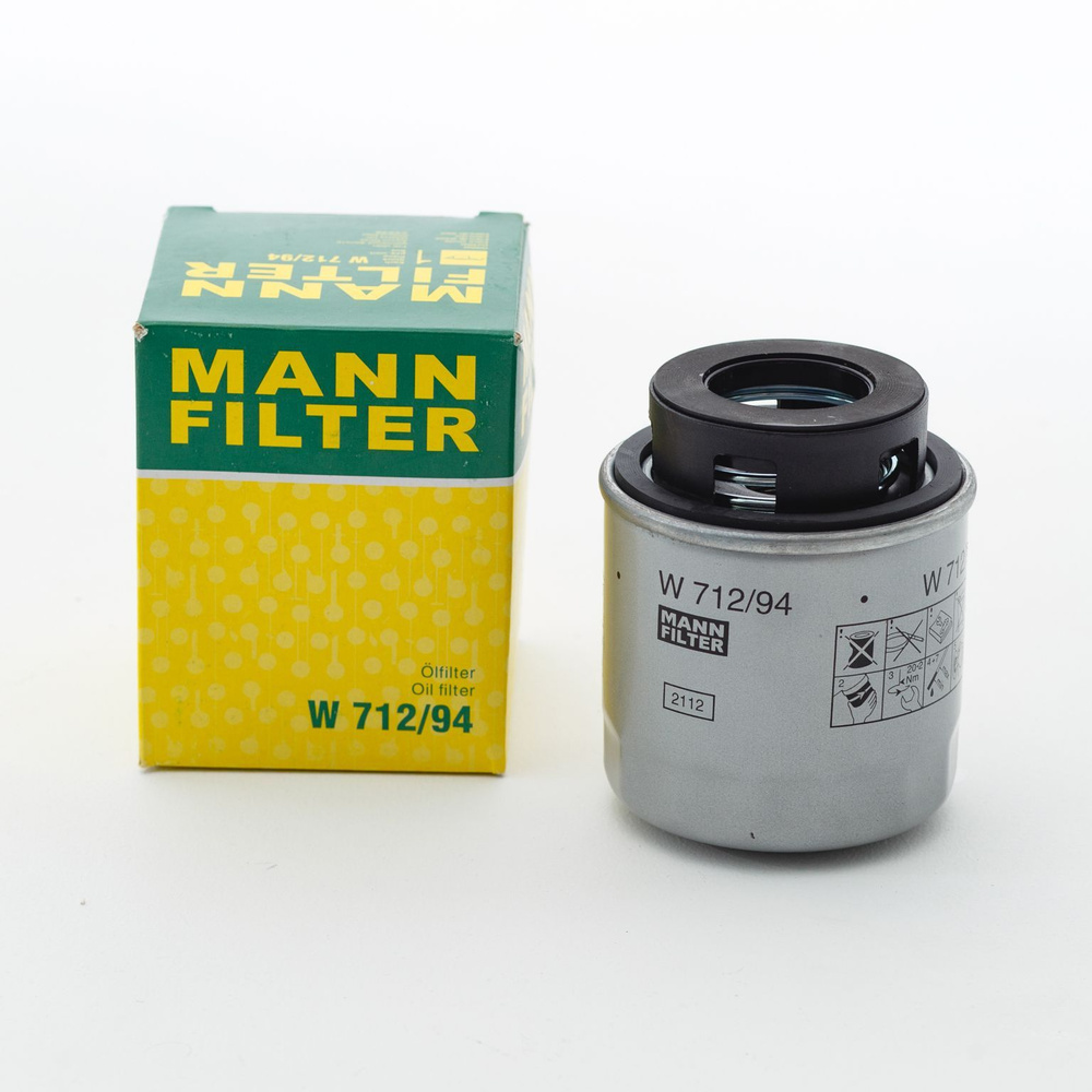 MANN FILTER Фильтр масляный арт. W712/94, 1 шт. #1