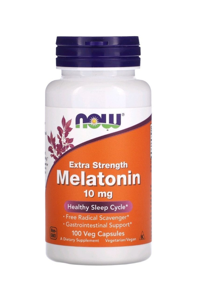 Now Melatonin Мелатонин 10мг - 100 растительных капсул - купить с ...