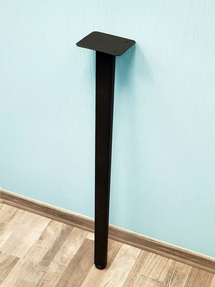 Ножка опора для стола 625 50х50 (1 шт.) металлическая регулируемая черная барная Лофт  #1