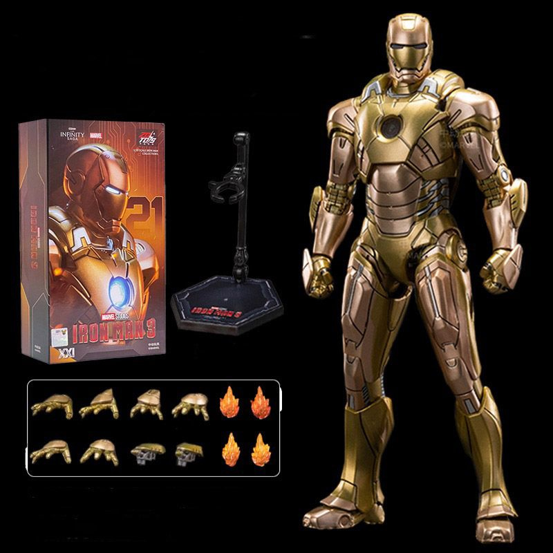 Marvel/Железного человека, Iron Man Mark 21, подвижные фигурки,18 см,ZD TOYS  #1