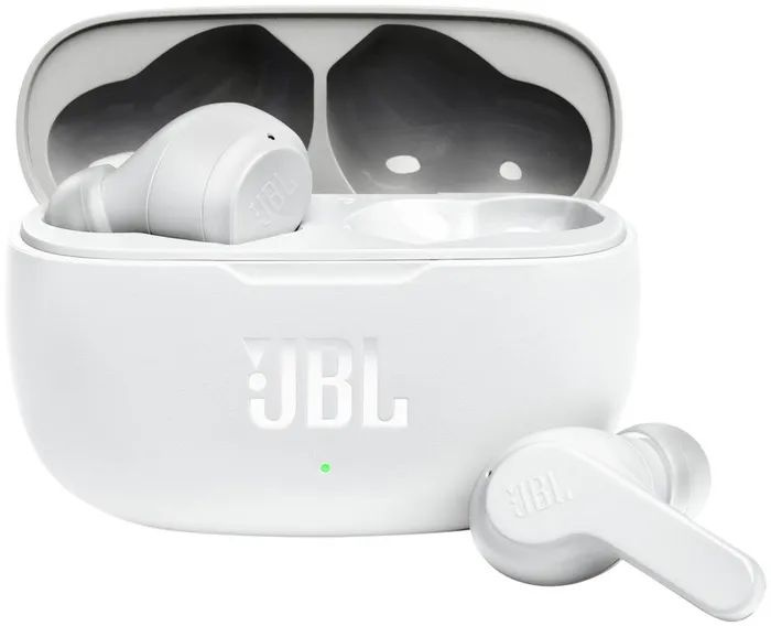 JBL Наушники беспроводные с микрофоном JBL Wave 200TWS, USB Type-C, белый  #1