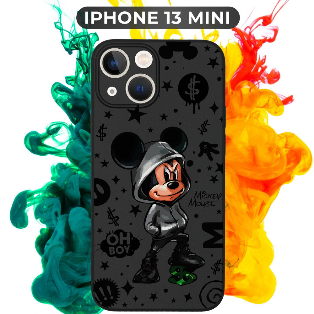 Силиконовый,защитный чехол с рисунком Mickey Mouse/ Микки Маус на Apple IPhone  13 Mini / Айфон 13 Мини - купить с доставкой по выгодным ценам в  интернет-магазине OZON (748454028)