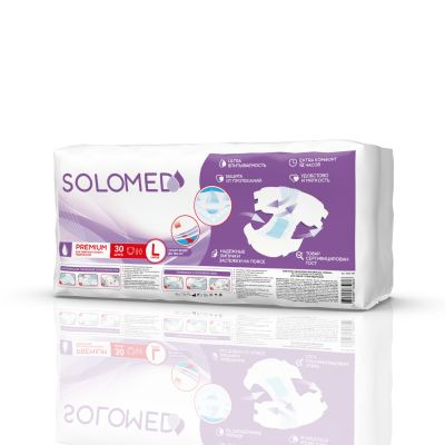 Подгузники для взрослых Solomed Premium L 30шт./уп. #1