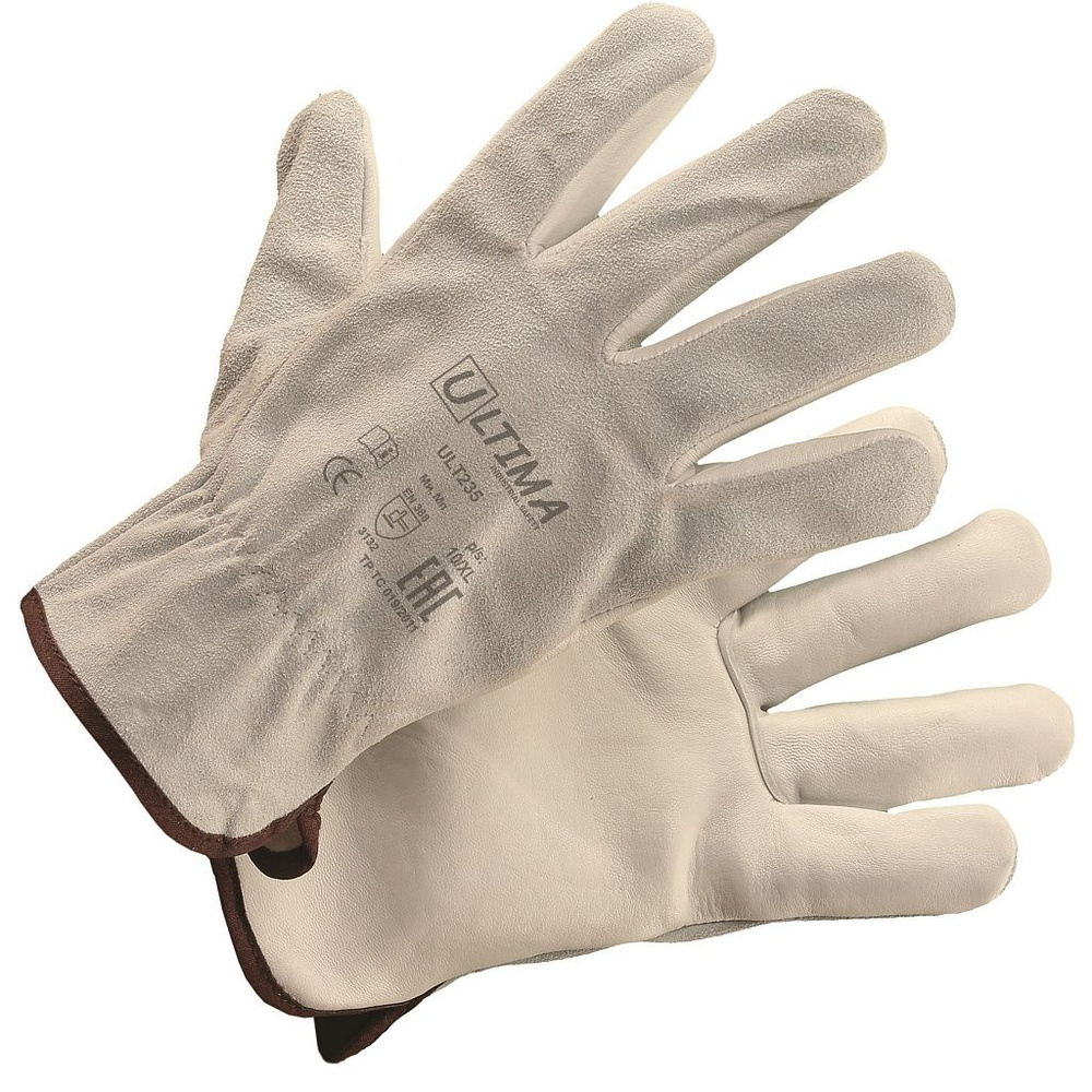 Перчатки Кожаные Комбинированные со Спилком ULTIMA ULT235, Размер: 10 XL, 1 пара  #1