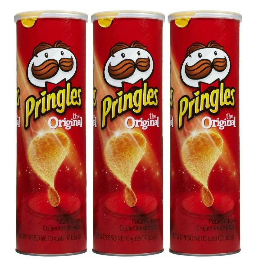 Картофельные чипсы Pringles со вкусом оригинальным 3 шт по 165 гр  #1