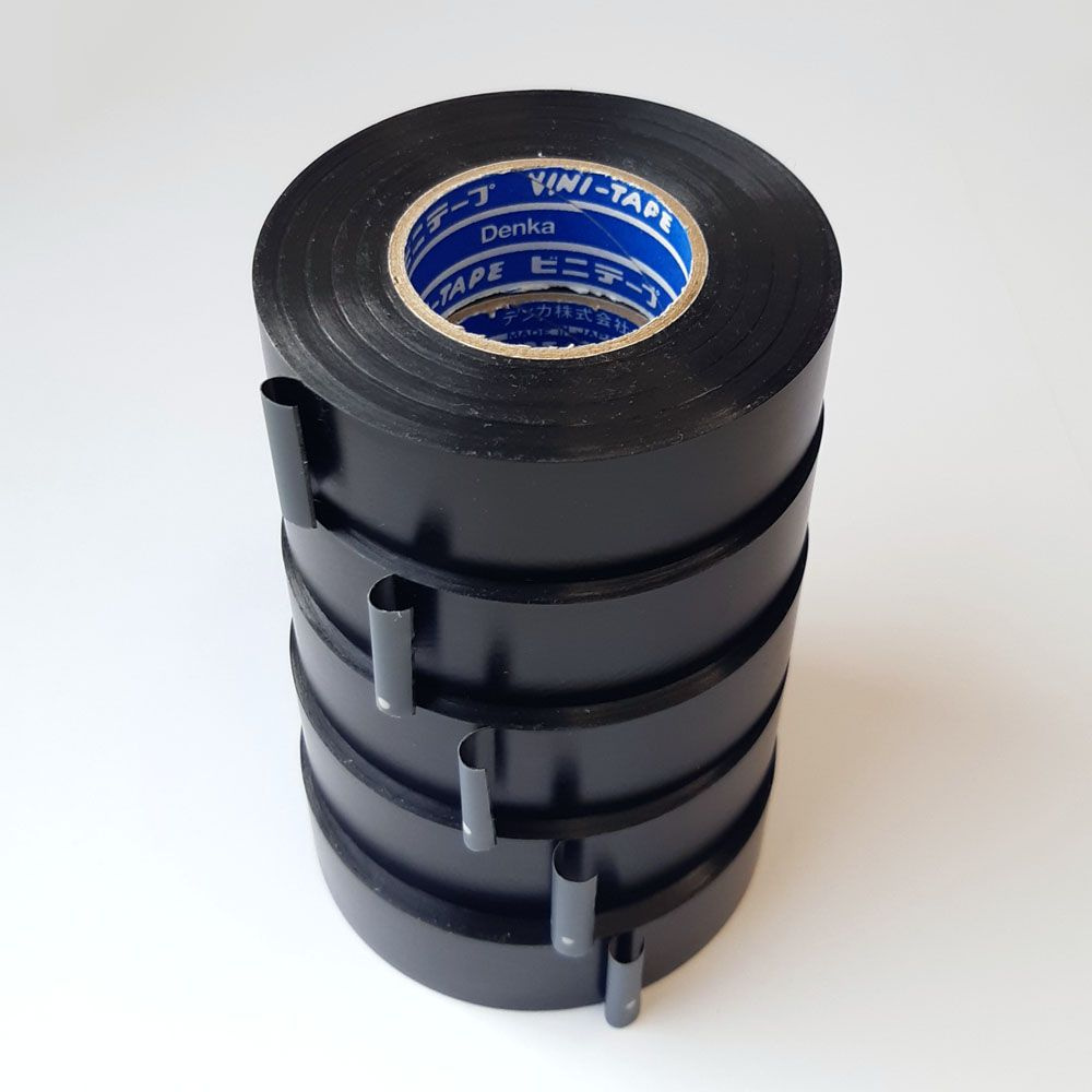 PVC Vini-Tape 234, 5шт по 20метров, ПВХ изолента Denka, применяется в японском автомобилестроении  #1