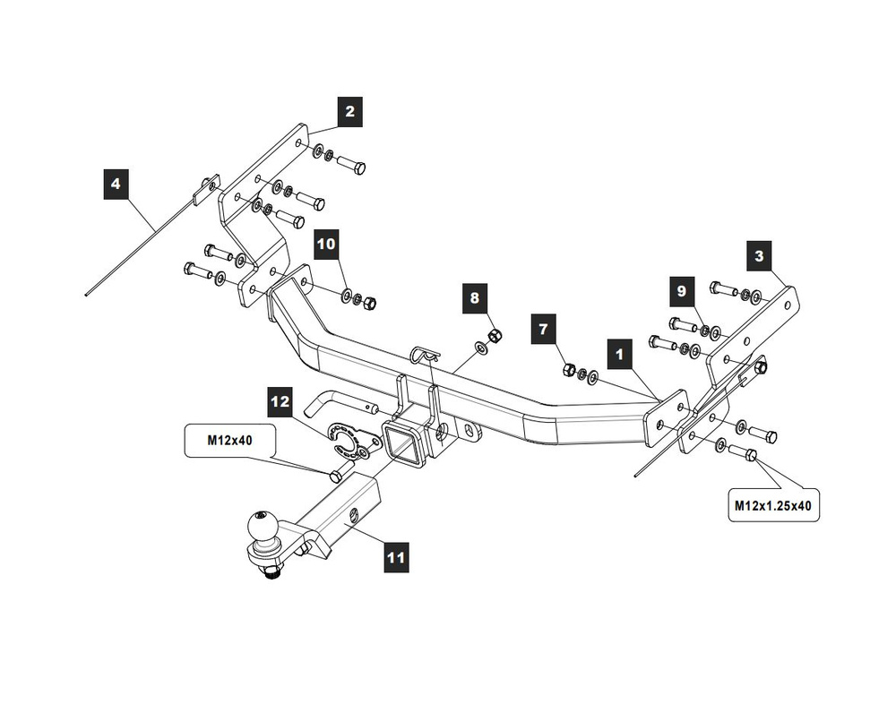 Фаркоп TowRus для Kia K5 2020- #1