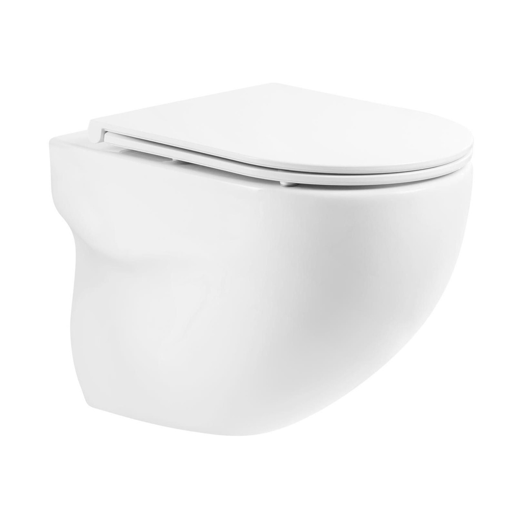 Унитаз подвесной BelBagno Onda (360х525х385) безободковый, белый BB066CHR  #1