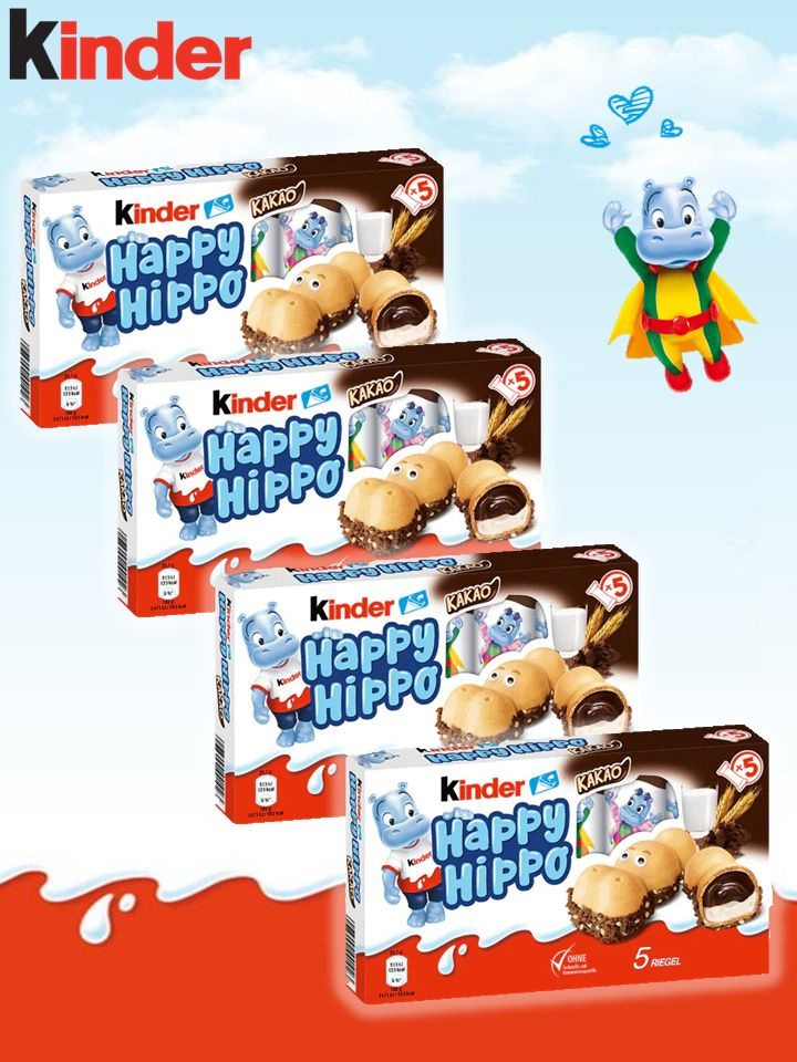 Батончики Киндер Хэппи Хиппо Какао/ Kinder Happy Hippo Cacao 104 гр* 4 шт  #1
