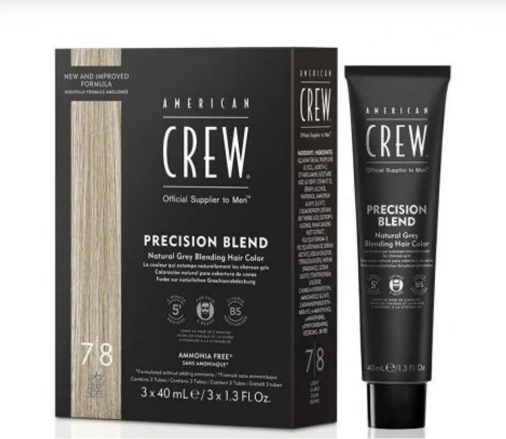 American Crew Precision Blend 7/8 - Камуфляж для седых волос, Блондин, 3х40 мл.  #1