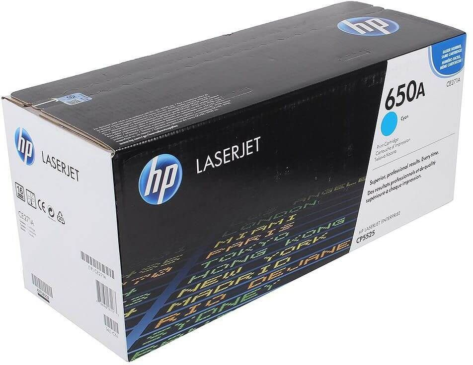 Картридж HP CE271A (650A) для HP CLJ Enterprise CP5525n/ CP5525dn/ CP5525xh cyan, 15000 стр  #1