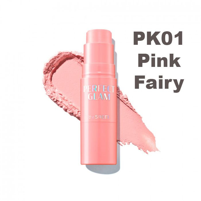 The Saem Румяна в формате стика 6 г Perfect Glam Stick Blusher, оттенок PK01 Pink Fairy  #1